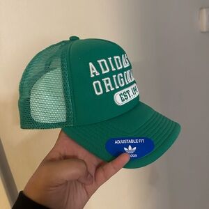 Green Adidas Trucker Hat